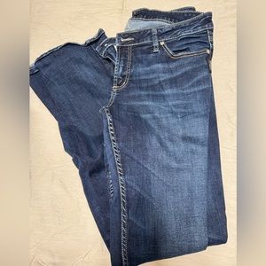 Low rise silver jeans boot cut